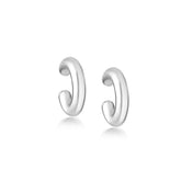 Silver Plump Ear Cuff, White Rhodium + Earth Gift